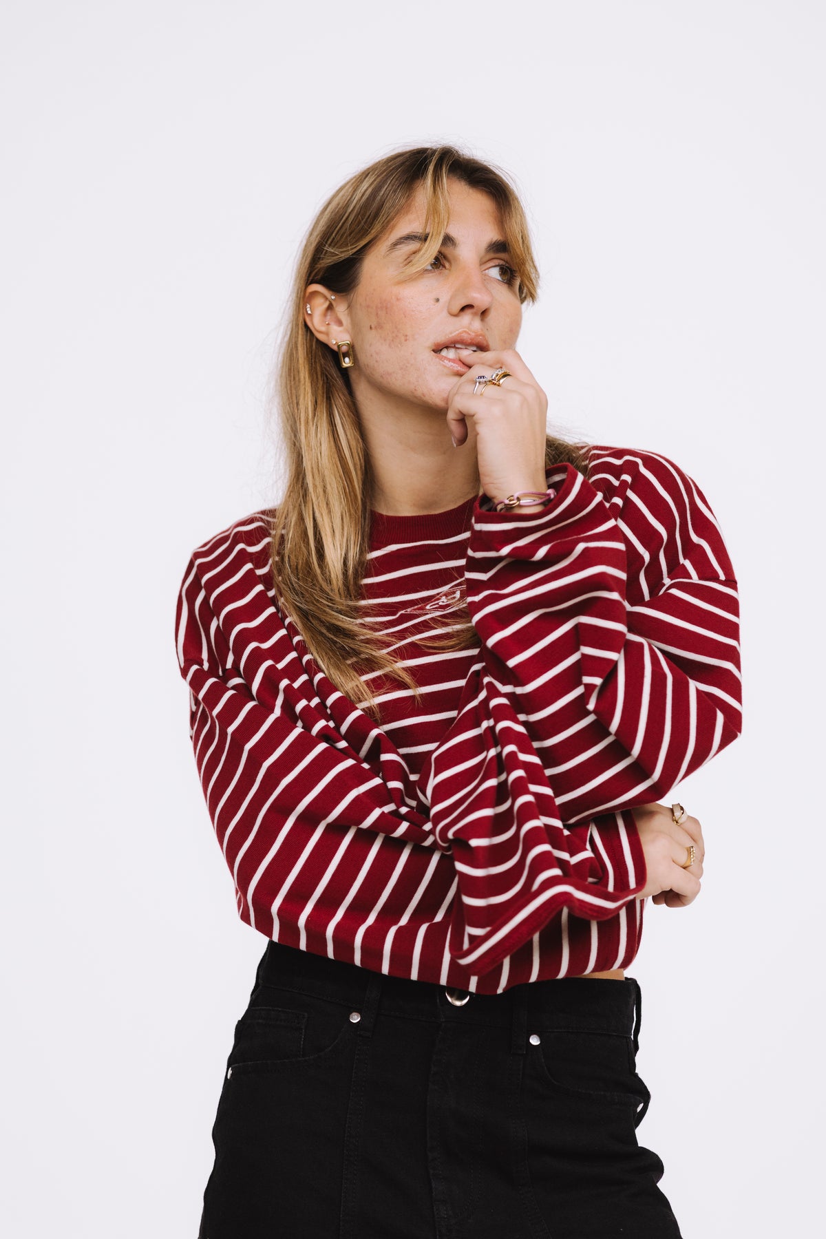CRIMSON STRIPES LONGSLEEVE